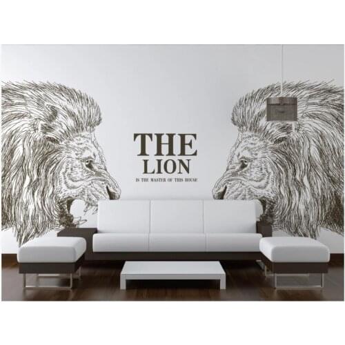 3d wall murals wallpaper for Childrens room Hand drawn lion animal background home decor photo wallpaper for walls 3 d
