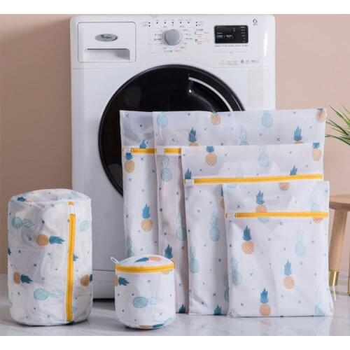 6 Pcs Printed Underwear Washing Bag Set Fine Mesh Laundry Bags Machine Wash Special Clothing Storage Organizer Household Items