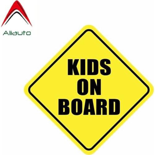 Aliauto Warning Car Sticker Kids on Board Cover Scratch Waterproof Automobiles & Motorcycles Accessories PVC Decal,13cm*13cm