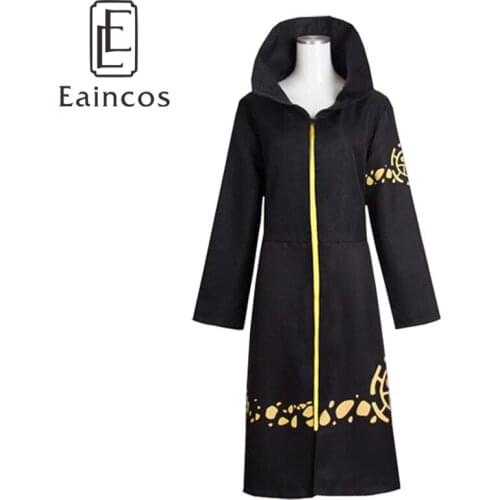 Anime One Piece Two Years Later Trafalgar Law Cosplay Halloween Party Costume Unisex Black Cloak