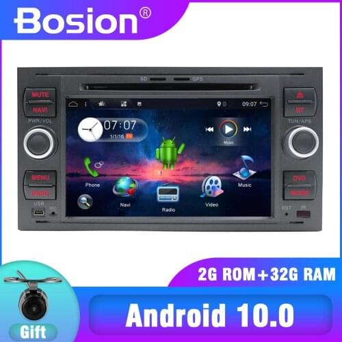 Android 10 Quad core Two Din 7 Inch Car DVD Player For Ford/Mondeo/Focus/Transit/C-MAX/S-MAX/Fiesta RAM 2G GPS Navigation Radio