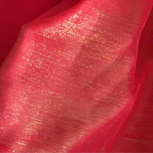 Bronzing chiffon crepe solid color soft silky thin fabric light breathable DIY dress fabric