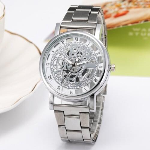 2021 New Fashion Mens Watch Stainless Steel Top Brand Luxury Sports Hollow Out Quartz Mens Relogio Masculino