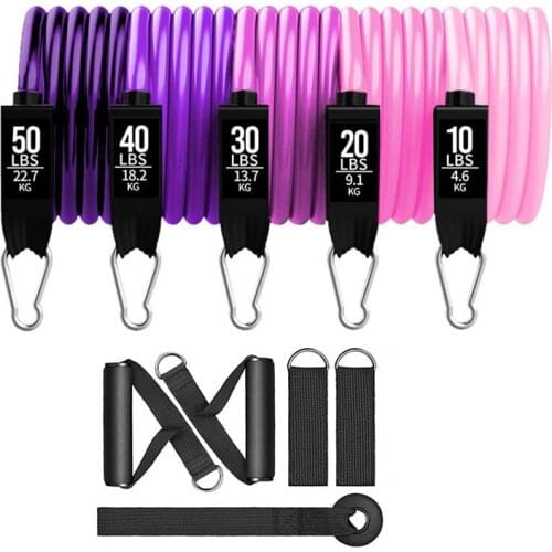 Latex Resistance Bands Exercise Fitness Expander Pull Up Loop Band Gym Door Anchor Ankle Straps With Bag Kit Yoga Home Workouts