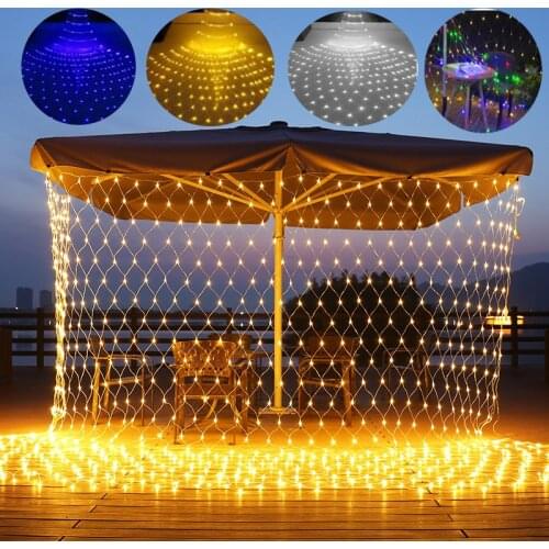 LED Net Curtain Mesh Fairy String Light Christmas 3x2m 200led EU 220V Party Wedding New Year Garland Outdoor Garden Decoration