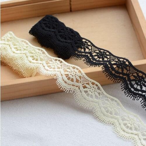 2 Meters/lot Width 2.7cm Milk Silk Embroidery Lace Fabric Ribbon Sewing Applique Lace Trim DIY Garment Wedding Party Decor Craft