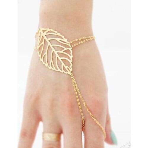 Hot Summer Popular Accessories Metal Cuff Bracelets Vintage Sweet Leaf Open Adjustable Fashion Bracelet Pulseiras Birthday Gift