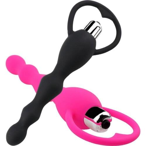 EXVOID Prostate Massage Smooth Anal Beads Vibrator Butt Silicone Plug Adult Products Sex Toys for Women Anal Vibrator Gay Toys