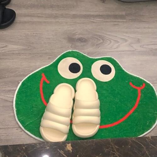 Fashion hot sales New style Cartoon Flog Shape Anti-Slip Carpets Print Mats Bathroom Floor Kitchen Rugs