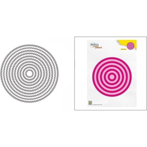 2021 New Nesting Gear Edge Circles Metal Cutting Dies for DIY Scrapbooking Decor and Card Making Paper Craft Embossing No Stamps