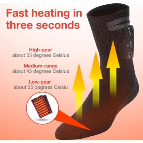 New Heated Socks Warm Feet Foot Warmer Electric Warming Thermal Sox Winter Hunting Warmer Winter 5V USB Rechargable Battery Sock