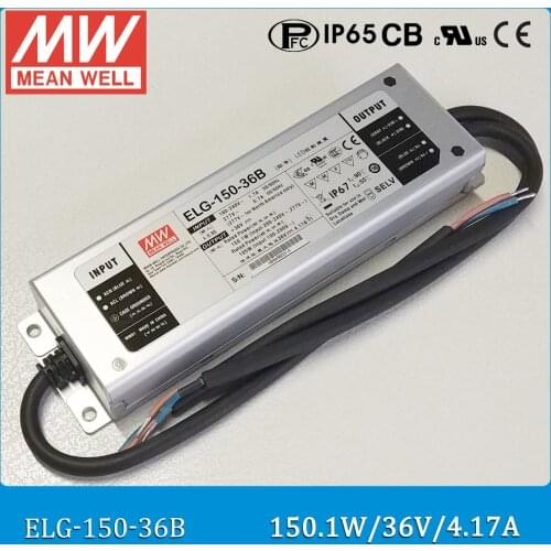 Original Meanwell Power Supply ELG-150-36B 150W 36V 4.71A IP67 Dimming waterproof LED driver ELG-150 B type