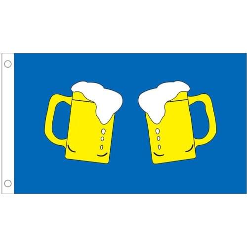 Beer Mug - 3 x 5 Feet The Bar Is Open Beer 100% Polyester Material Flag Banner Ideal For Pub Club Festival Business Party Decora