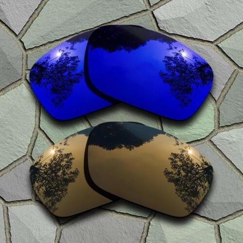 Violet Blue&Bronze Copper Sunglasses Polarized Replacement Lenses for Oakley Fuel Cell