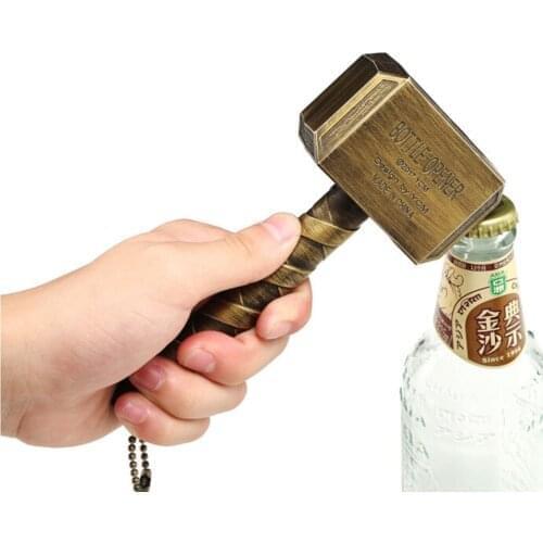 Quevinal 64pcs Beer Bottle Openers Wine Corkscrew Beverage Wrench Creative Thor Hammer Shaped Openers For Dinner Party Bar tools