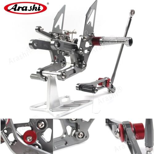 Arashi Adjustable Footrest Foot Pegs For YAMAHA YZF R6 2006 - 2016 YZF-R6 2007 2008 2009 2010 2011 2012 2013 2014 2015 CNC
