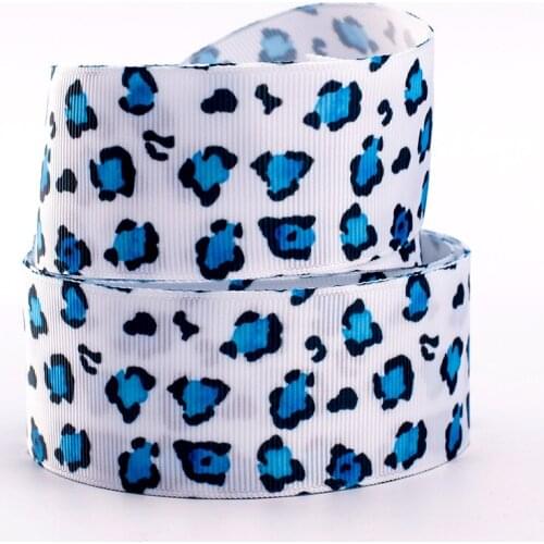 Leopard Printed Grosgrain Ribbon Thermal Transfer 5yards 1‘’/1.5‘’/3‘’ for DIY Hair Bows Accessories