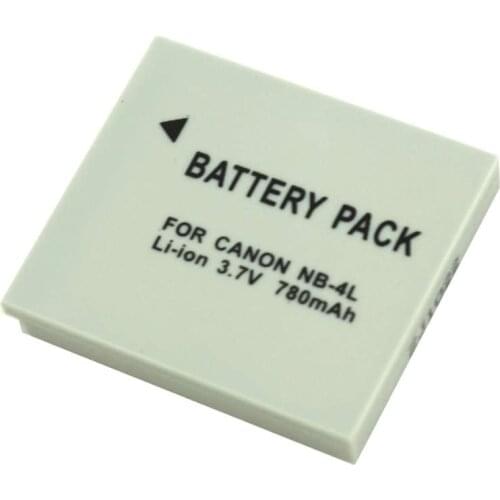 SilverHT 40004-photo camera battery for NB4L 780 mAh Canon, white Color