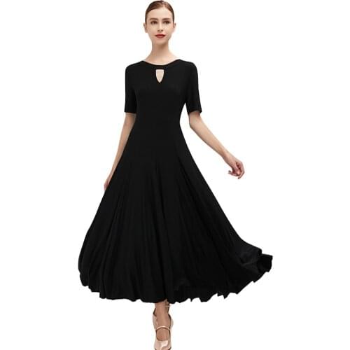 Modern Dance Costumes Female Ballroom Dance Dress Half Sleeve Ballroom Dance Competition Dresses For Woman