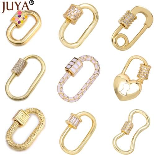 Juya Jewelry Making Trendy Clasps Popular Hanging Chain Lock Hook Spiral Clasps DIY Necklace Bracelets Hand Made DIY Accessories
