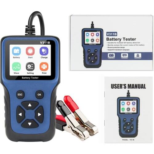 V311B car 12V battery tester evaluate battery performance Car Battery Charger Tester Analyzer Car Charging Cricut Load Tester