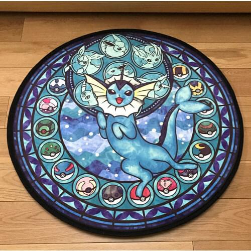 Vaporeon Aquali Aquana Anime Manga Plush Floor Rug Carpet Room Doormat Non-slip Mat