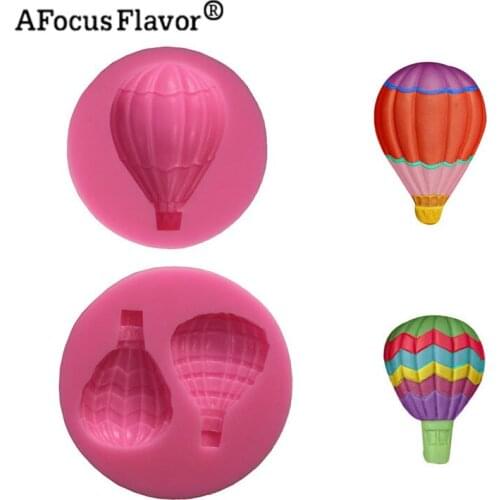 Hot Air Balloon Shape 3D Silicone Mold fondant Sugar Craft Lollipop Chocolate gumpaste clay mould DIYgift decoration tools