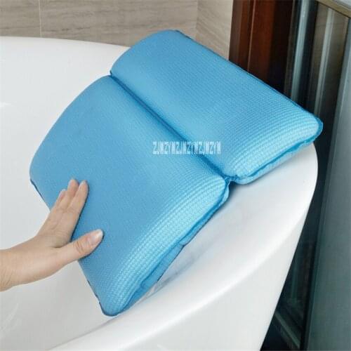 Yz0012 Non-slip Bathtub Soft Pillow High-quality Bathtub Headrest Bathroom Supplies Waterproof Bathtub Pillow With Suction Cup