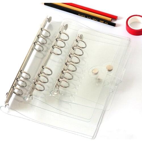 A7 A6 A5 Transparent Loose Leaf Binder Notebook Inner Core Cover Note Book Journal Planner Office Stationery Supplies A5 Binder