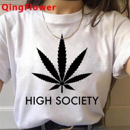 Bong Weed top tees t-shirt women casual couple clothes kawaii t-shirt top tees white t shirt