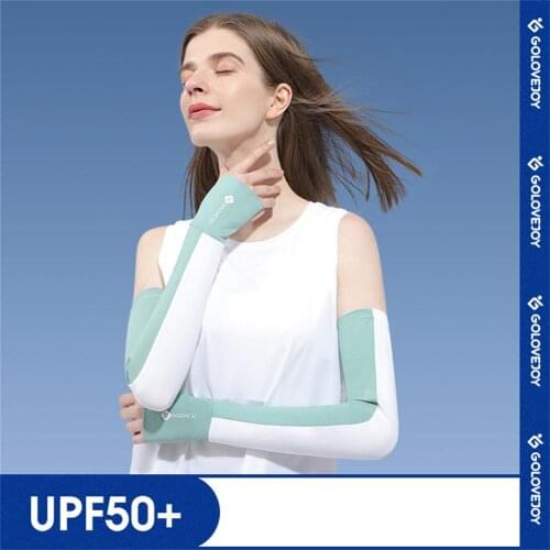 1 Pair Ice Silk Sun Protection Sleeves Outdoor Shading Riding Anti-ultraviolet Cool Feeling Arm Guards