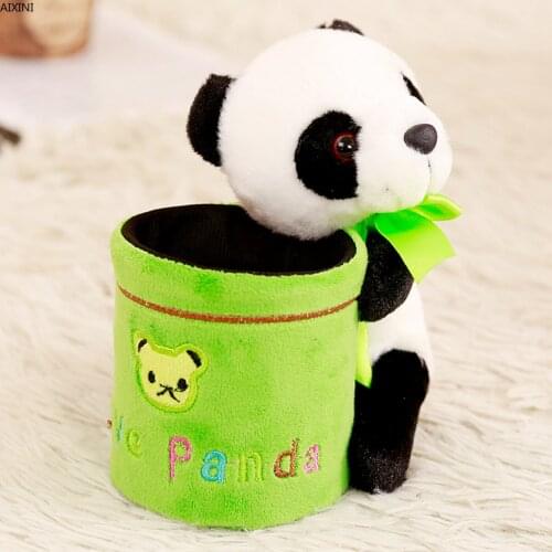1Pcs Kawaii Panda Plush Toys for Children Stationery Gift Pencil Box Brush Pen Pot Girl Boy Stuffed Plush Adult Birthday Party