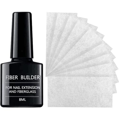 10PCS Non-woven Silks Nail Art Fiberglass Silk Wrap Nail Extension Repair Broken Nail Fiber Fiberglass Gel Manicure Accessories