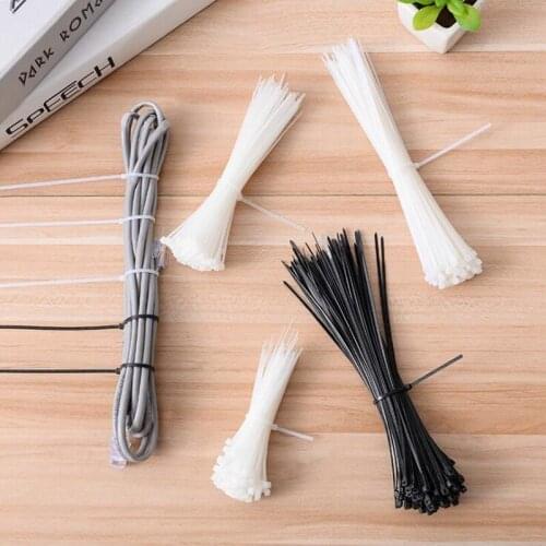 100 Pcs Nylon Cable Self-locking Plastic Wire Zip Ties Set 3*100 3*150 4*200 MRO & Industrial Supply Fasteners & Hardware Cable