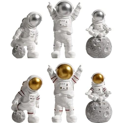 HOT 3PCS Resin Diving Astronaut Figurines Mini Diver Astronaut Statue Home Office Decor Living Room Desktop Ornament