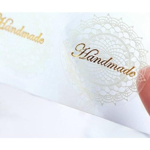 320PCS High Quality Sticker label Transparent White Lace Seals Stickers PVC Hand Made Gift Sticker