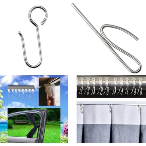 50PCS/lot Metal Curtain Hanging Hooks Ceiling Curtains Tracks Hook DIY Home Decoration Materials Accessories
