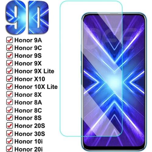 9D Protective Glass For Honor 10i 20i 30i 9X 10X Lite Tempered Glass Honor X10 9A 9C 9S 8X 8A 8C 8S 20S 30S 20E Screen Film Case