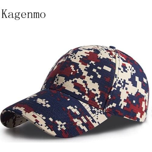 Kagenmo Spring Camouflage Unisex Baseball Cap Spring Men Outdoor Stroll Sun Hat Thin Cotton Female Sports Hats Adjustable