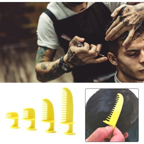 4pcs Haircut Styling Ruler Combination Household Haircut Template Ruler for Cutting Hair Comb Styling Tools Hair Shaping Tool Se