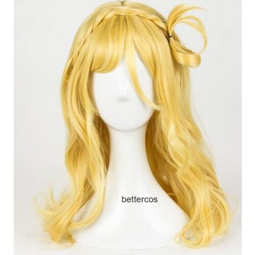 Love Live! Sunshine! Mari Ohara Cosplay Wigs Long Blonde Mixed Heat Resistant Cosplay Costume Wig + Wig Cap