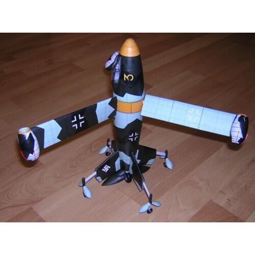 German World War II Fokker wal Triebflugeljager jet fighter 3D Paper Model Kit