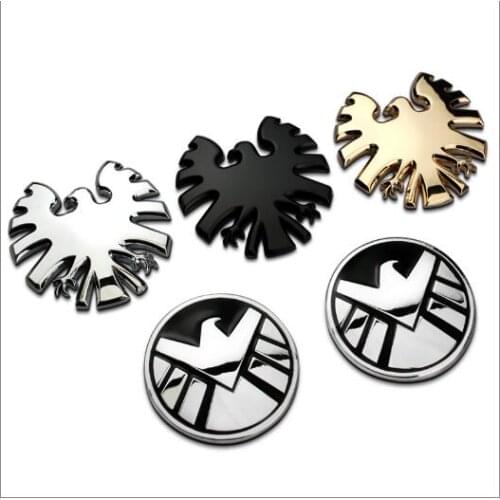 1 Pcs Auto Car Decal Rear Trunk Fender Emblem Refit Badge Metal Aegis Board Sticker Car Styling