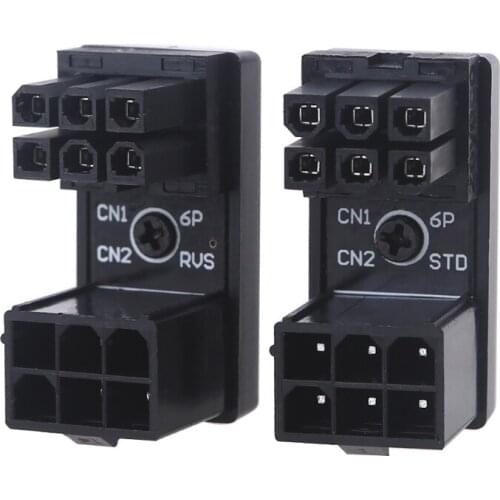 Desktops Graphics Card 6Pin Female to 6pin Male 180 Degree Angled Adapter Ddesktop PC Updated Version Connector 2 Pieces
