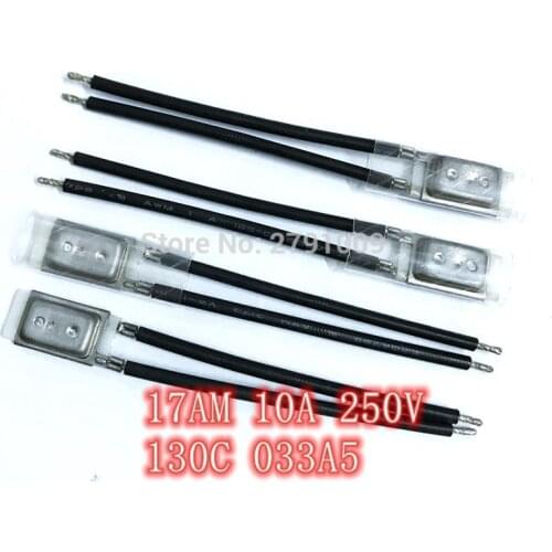 17AM 130 Degree 17AM 033A5 Normally Closed Overheat Protector Motor Power Temperature Switch 130 C NC 10A 250V 17AM033A5 Manual