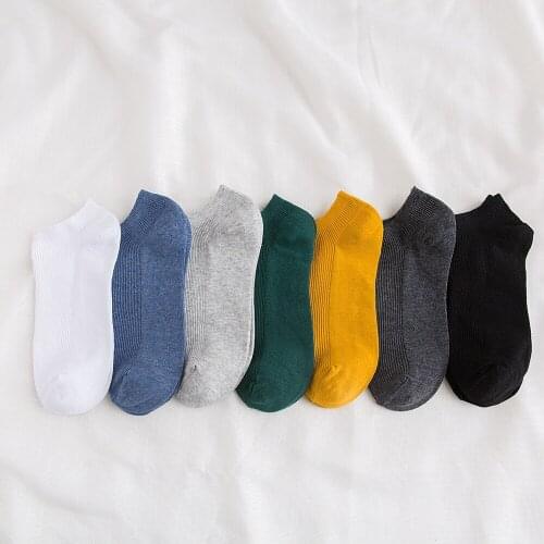 Boat Socks Mens Cotton Shallow Mouth Double Needle Mens Socks Solid Color Spring And Summer Vertical Striped Mens Socks Manuf