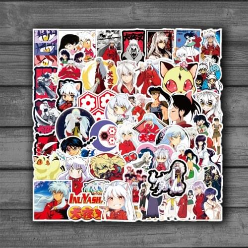 2021 New 50Pcs Inuyasha Stickers Waterproof Decals Cars Motorcycle Travel Luggage Phone Guitar Laptop Kids Classic Toy Sticker