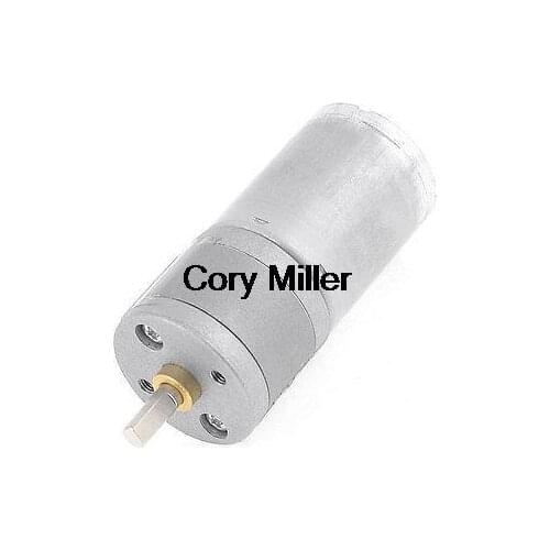 DC 12V 200 RPM 4mm Dia Shaft Magnetic Gearbox Electric Motor 25mm Dia