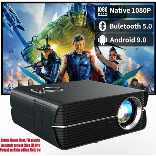 Full Hd 1080P Projector Beamer Video Led Wireless Airplay 6000 Lumens A10AB Freeshipping Home Theater Projector For Mobile Phone