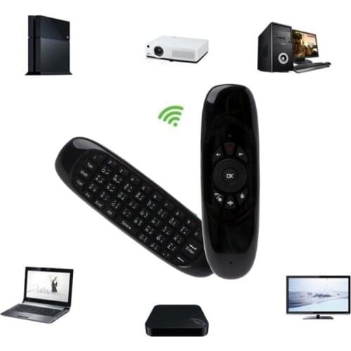 Russian English C120 Fly Air Mouse 2.4G Mini Wireless Keyboard Rechargeable Remote Control for PC Android TV Box D08A
